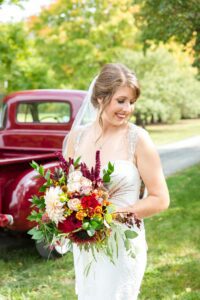 bride headed to Our Lady of the Visitation