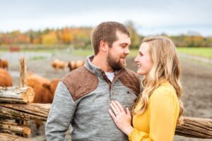 engagement portraits on family farm in ottawa
