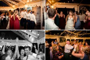 dancing during summer backyard wedding reception in North Stormont, ON
