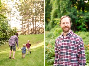 kids playing during candid family photos in Ottawa
