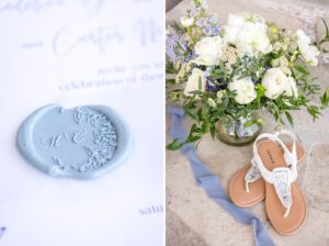 Blue and white wedding details - Stonefields Estate Wedding