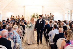 bride and groom recessional in the Ceremony House - Stonefields Estate Wedding