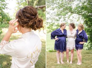 personalized robes for getting ready at a wedding