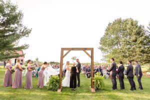 Farm wedding ceremony in Winchester, ON