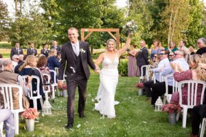 Farm wedding ceremony in Winchester, ON