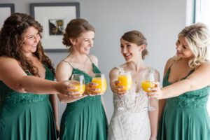 Bride and Bridesmaids at Brookstreet Hotel in Ottawa