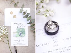 green and white wedding details at Strathmere in Ottawa