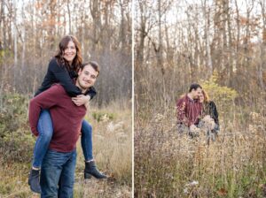 Candid Fall Engagement Pictures in Nepean