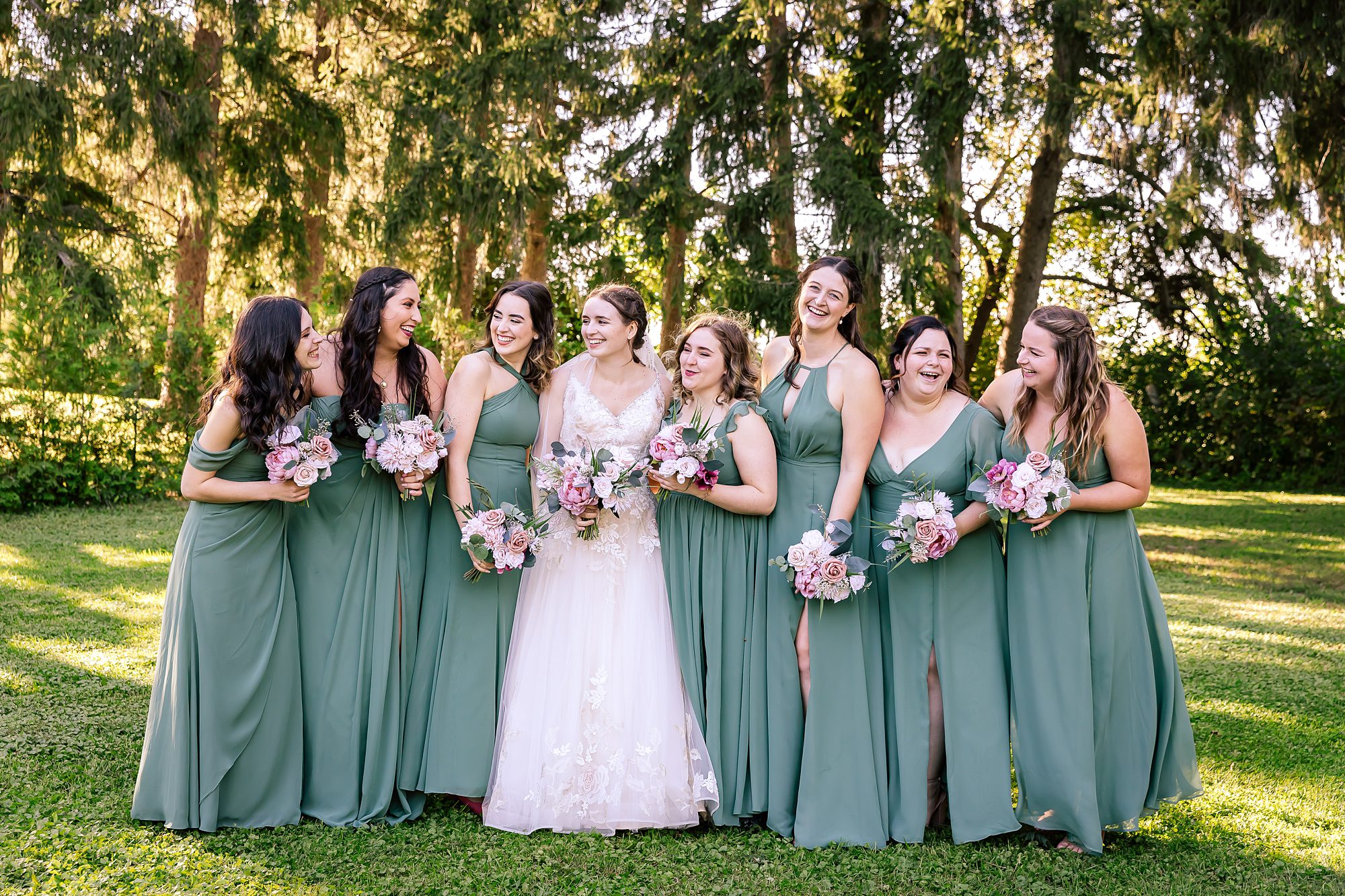 bridal party portraits at lord of the rings themed wedding