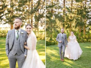 Bride and groom portraits during golden hour - ottawa wedding photographer