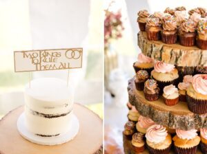 dessert and cake at lord of the rings themed wedding