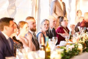 speeches at outdoor wedding