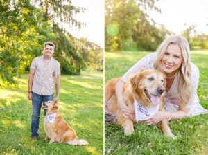 Couples' portrait session with dog in Ottawa during summer