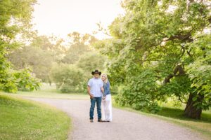 Engagement Photos at the Ottawa Arboretum - couple far away