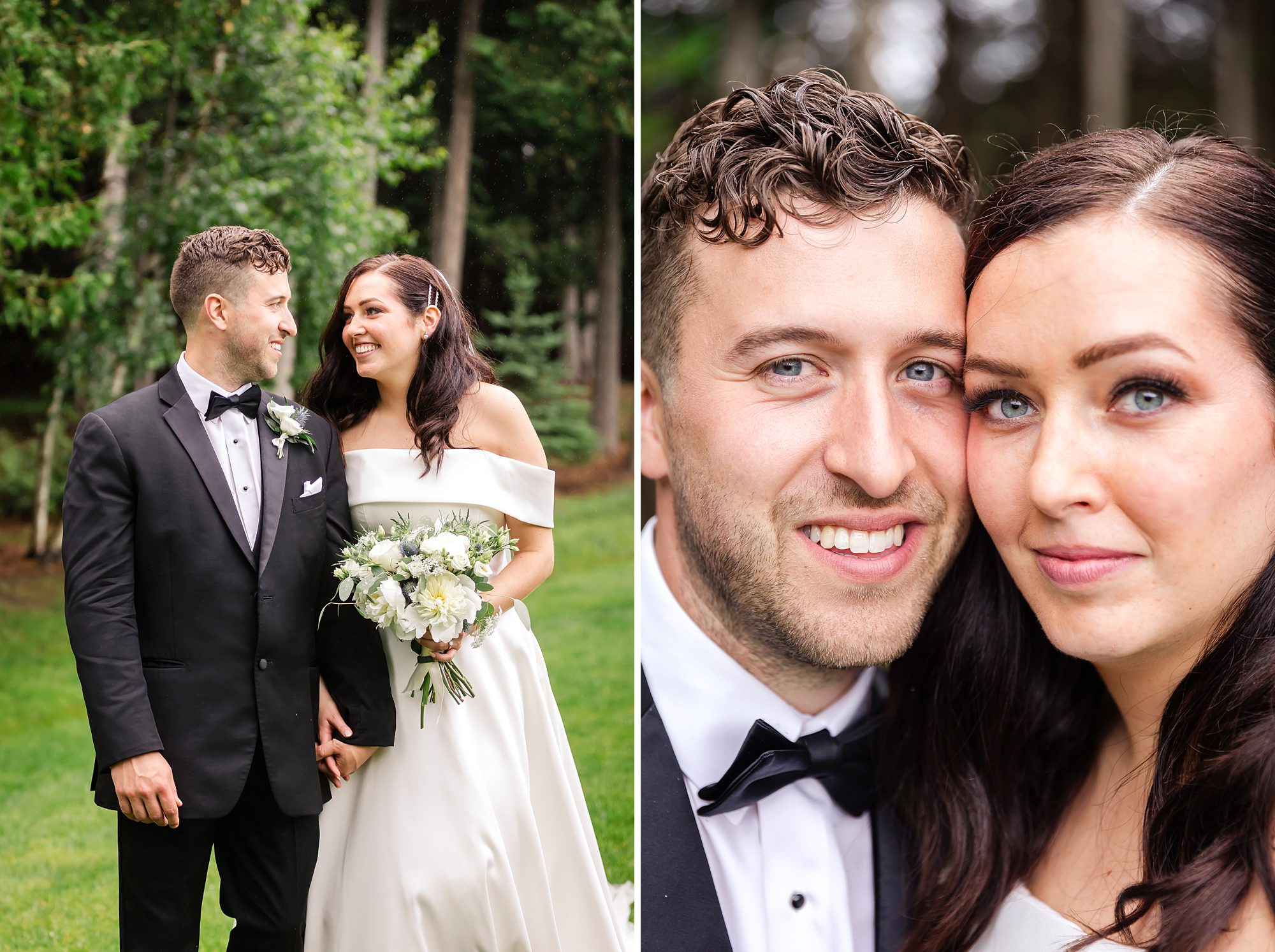 outdoor summer wedding in Cornwall, ON - bride and groom portraits