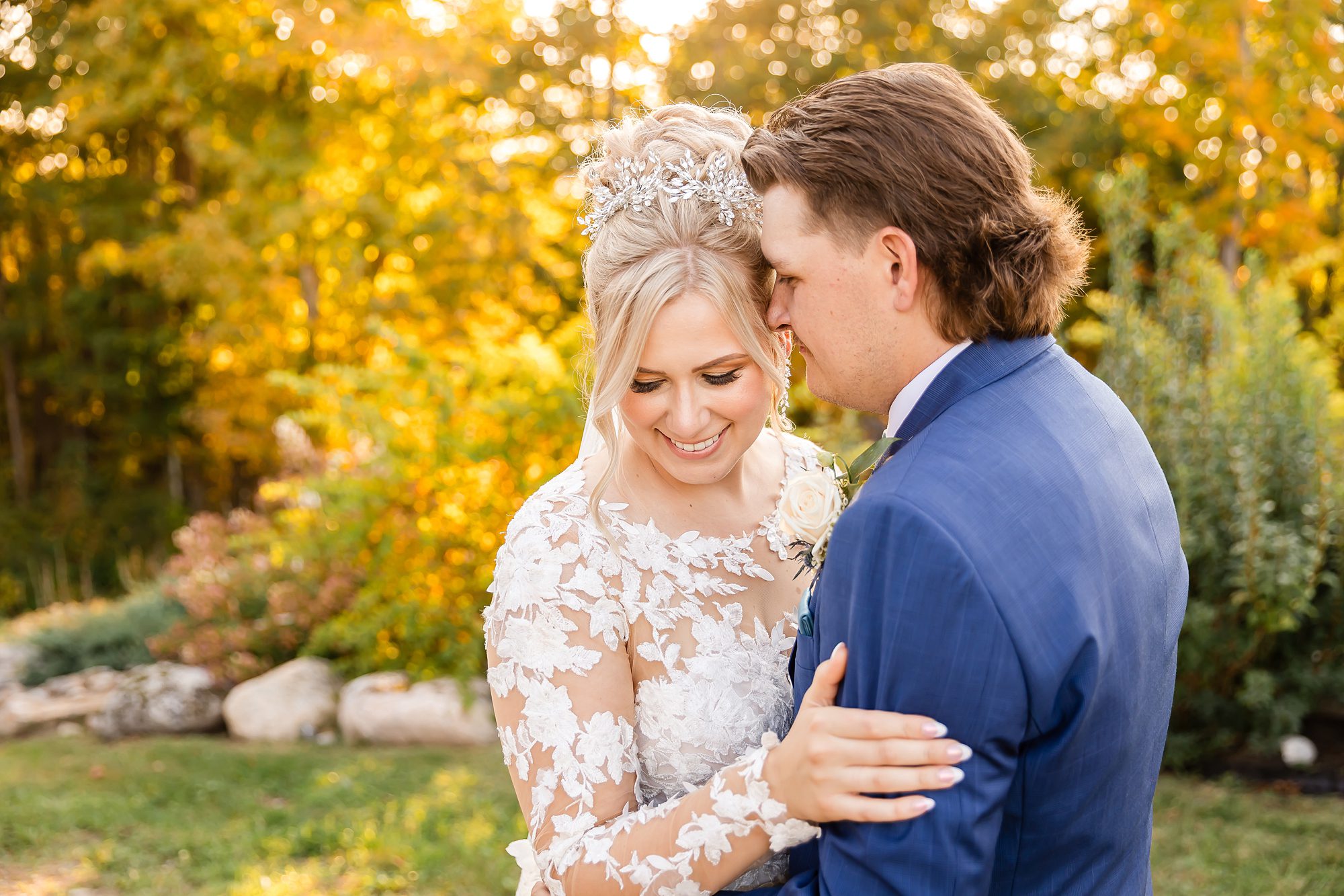 Bride and Groom Portraits at Tranquility Acres