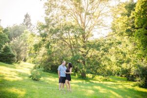 Golden hour engagement portraits at Ottawa's Dominium Arboretum