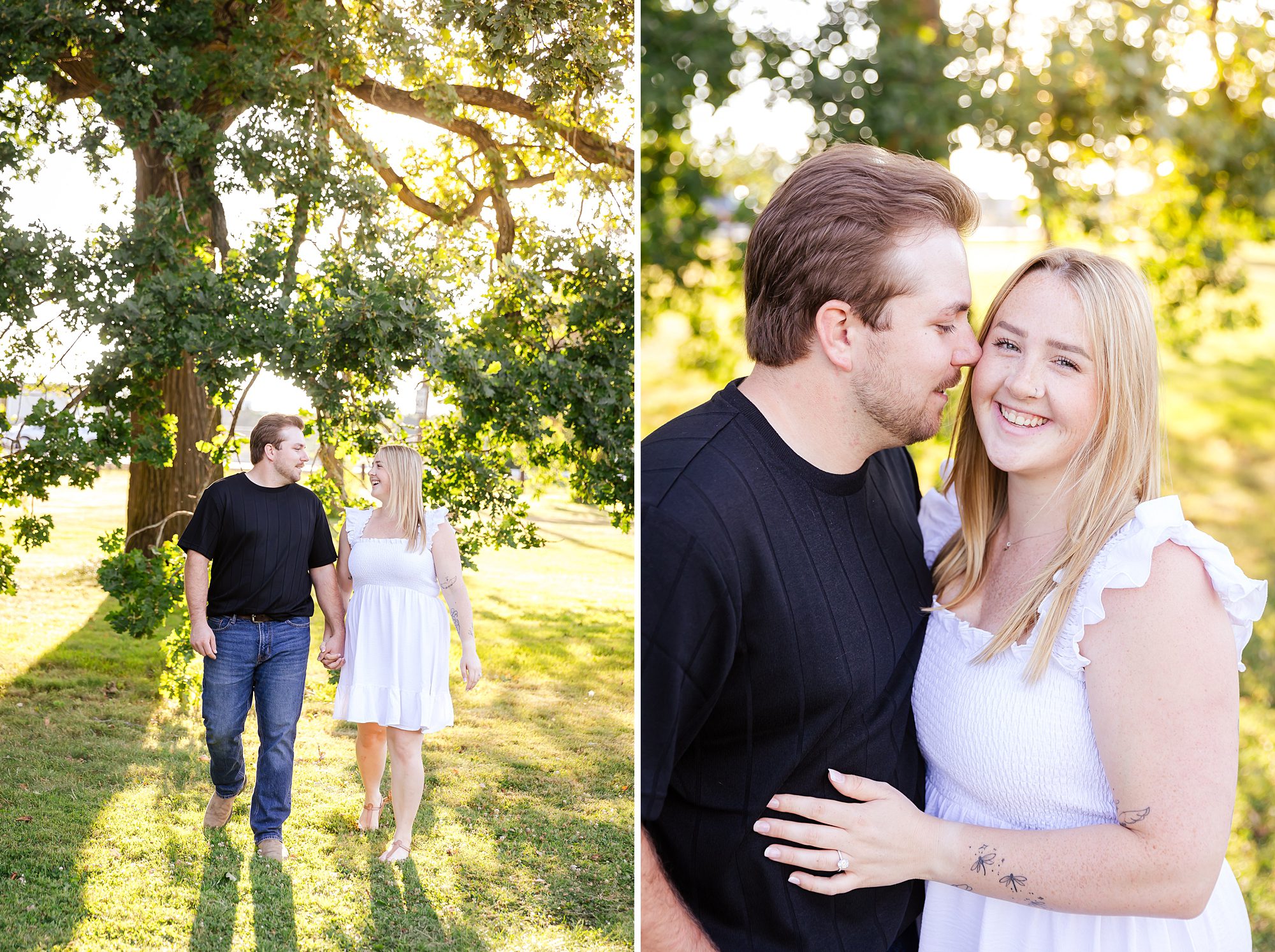 Engagement portraits at the Dominium Arboretum