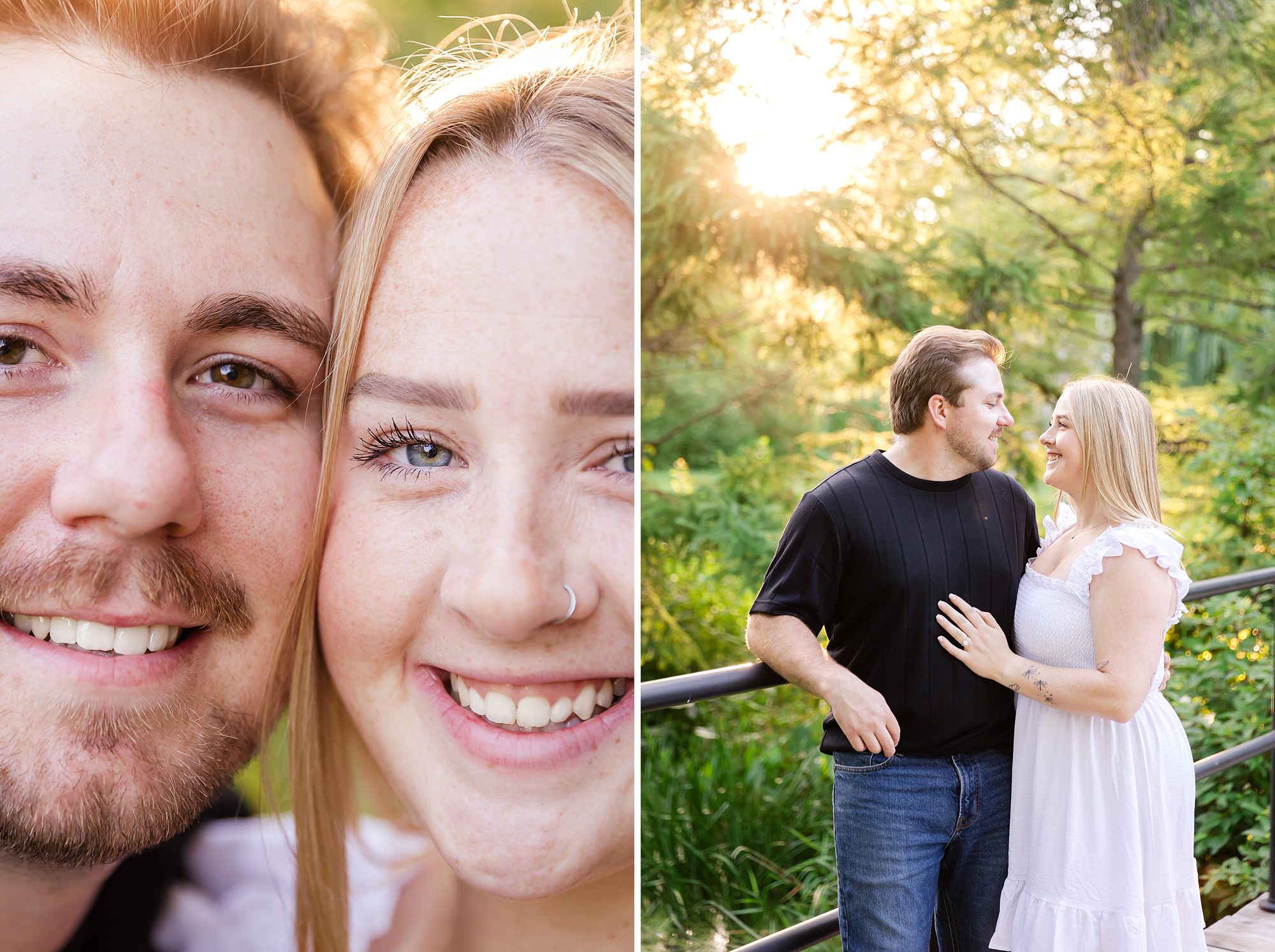 Engagement portraits at the Dominium Arboretum