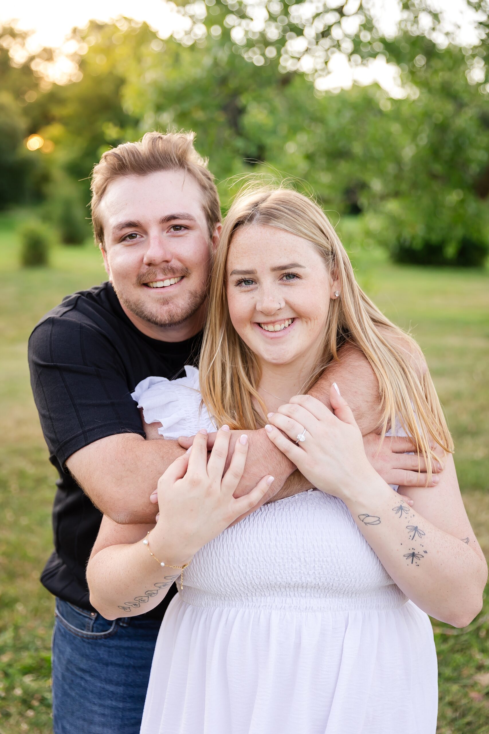 Engagement portraits at the Dominium Arboretum